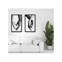 2 Pieces Joint Hands Wall Frame (17x11 Inches) Each